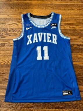 Xavier Musketeers (Dwon Odom #11 )Blue Basketball Jersey -